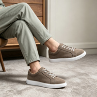 Vente directe d'usine de nouvelles chaussures décontractées pour hommes en cuir véritable, grandes tailles, légères, avec semelles robustes