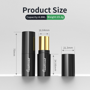 Logotipo personalizado crema cara cosméticos embalaje rectángulo vacío 8ml brillo de labios contenedor aluminio lápiz labial tubo material plástico - Product Image 5
