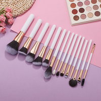 Ensemble de 32 pinceaux de maquillage, poils synthétiques naturels, poils vegan, manches en bois, formes variées - Portable pour le visage, les yeux, les lèvres