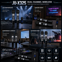 Microphone sans fil UHF professionnel JIN JUE JUX325 avec matériau métallique, portable pour karaoké, conférence, église, concert