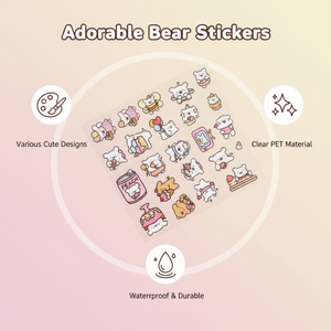 สติกเกอร์สมุดบันทึกสัตว์น่ารักสไตล์ญี่ปุ่น, สติกเกอร์ตกแต่งสมุดวางแผนสำหรับนักเรียน, สติกเกอร์ตกแต่งสไตล์ Ins สำหรับ DIY แก้วน้ำ สมุดโน้ต กันน้ำ - Product Image 4