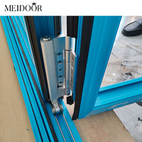 Porte pliante en verre moderne Meidoor pour extérieur avec cadre en aluminium finition noire pour chambre et hôpital, étanche et insonorisée