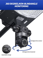 Lámpara Solar LED 4G con Cámara CCTV, Sin Cableado, IP65, ABS, HD, Visión Nocturna, Sistema de Monitoreo de Seguridad para Exteriores