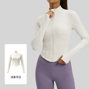 Wholesale Fitness Clothing Full Zipper Sports <b>Jackets</b> <b>Women</b> Custom logo Fitness <b>Gym</b> Yoga <b>Jacket</b> <b>Women</b> - Product Image 5
