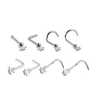 Getta 2025 Fine Body Jewelry Anneau de nez en or ASTM-F136 titane hypoallergénique <span class=keywords><strong>Goujon</strong></span> de nez creux pour mariage fiançailles fête - Product Image 3