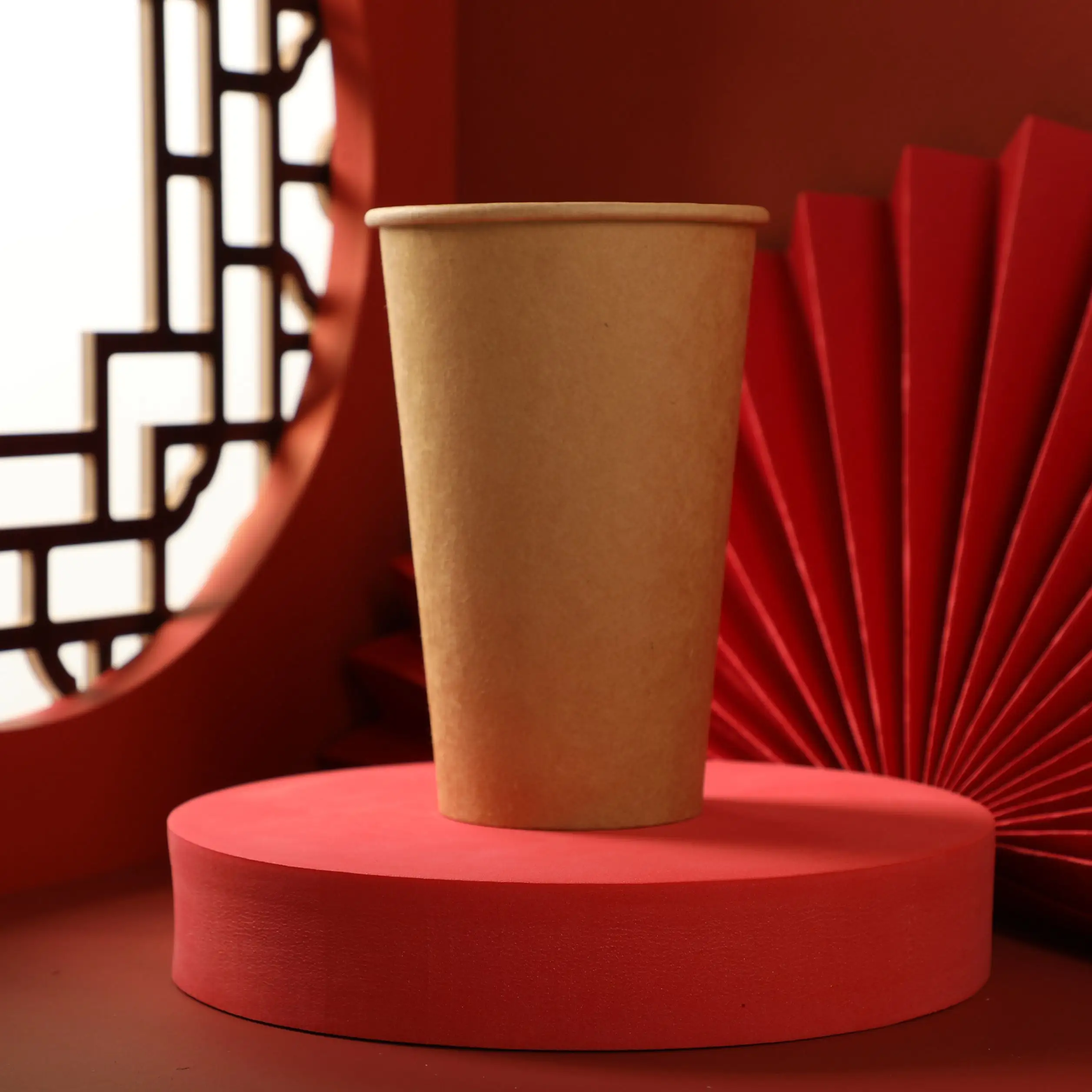 מותאם אישית לוגו אדווה קיר כוס מודפס חד פעמי נייר קפה כוסות עם מכסים