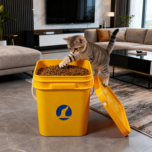 Hot Bán Cấp Thực Phẩm Xô Bán Buôn 20L Vuông Xô Có Nắp Đậy Và Xử Lý Tùy Chỉnh Kích Thước Biểu Tượng Màu Sắc Pet Nhựa Vuông Xô - Product Image 5