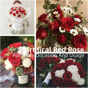 Đầy Màu Sắc Handmade Nhân Tạo Rose Duy Nhất Thân Cây Bất Động Cảm Ứng Hoa Lụa Cho Đám Cưới & Trang Trí Nội Thất Cho Tốt Nghiệp - Product Image 4