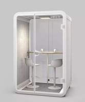 Cabine de bureau insonorisée moderne, canapé acoustique incurvé, mobilier de bureau pour collaboration d'équipe, utilisation hôtelière, taille personnalisée