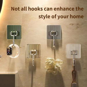 Nouveau style de crochet auto-adhésif multifonctionnel en plastique écologique sans trace pour accrocher les manteaux, les chapeaux et les serviettes dans la cuisine et la salle de bain - Product Image 2