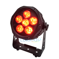 Projecteur PAR LED sans fil 6x18W RGBWAUV 6-en-1 avec DMX et étanchéité IP65