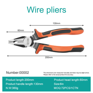 Pince de bricolage multifonctionnelle de qualité industrielle OEM Outils de coupe et de sertissage de fils électriques avec surface à mâchoires dentelées - Product Image 3