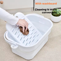 Panier à linge pliable écologique, nouveau design 2026 : Panier à linge peu encombrant en PP+TPE avec couvercle sécurisé et poignée robuste pour le rangement domestique