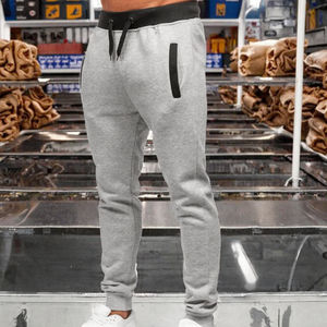 Pantalones Deportivos de Poliéster/Algodón para Hombre, Formales, Cómodos, de Alta Calidad, Cintura Elástica, Lisos, Teñidos, Transpirables, para Gimnasio, Correr, Fitness - Product Image 3