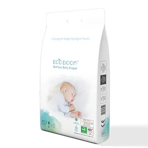 ECO BOOM Bán Buôn 100% Tre Không Gây Dị Ứng Phân Hủy Sinh Học Dùng Một Lần Prefold Baby Tã Cho Da Nhạy Cảm