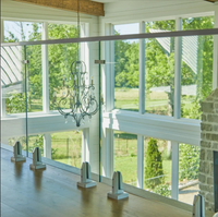 Système de garde-corps en verre moderne en acier inoxydable Clôture de piscine extérieure pour balcon Escalier Villa Maison