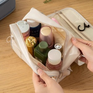 Toiletry <b>Bag</b> Double Layer Water Resistant Oxford Fabric Hook Type Multifunction Modern Bathroom <b>Storage</b> Rectangle 33x15x85cm - Product Image 2