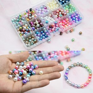 <span class=keywords><strong>Kit</strong></span> d'accessoires de <span class=keywords><strong>bijoux</strong></span> <span class=keywords><strong>pour</strong></span> enfants, ensemble de <span class=keywords><strong>perles</strong></span> multicolores 6mm 8mm, <span class=keywords><strong>Kit</strong></span> de fabrication de <span class=keywords><strong>bijoux</strong></span> Diy de couleurs variées, offre spéciale - Product Image 3
