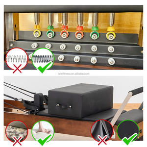 Macchina Reformer per Pilates in Legno di Noce Resistente Attrezzatura per Equilibrio Fitness Allenamento a Casa e in Palestra - Product Image 2