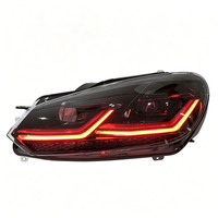 Phare à double couleur SJC pour Volkswagen Golf 6 2009-2012, ensemble de phares LED modifiés, blanc rouge DRL, haute qualité, vente en gros