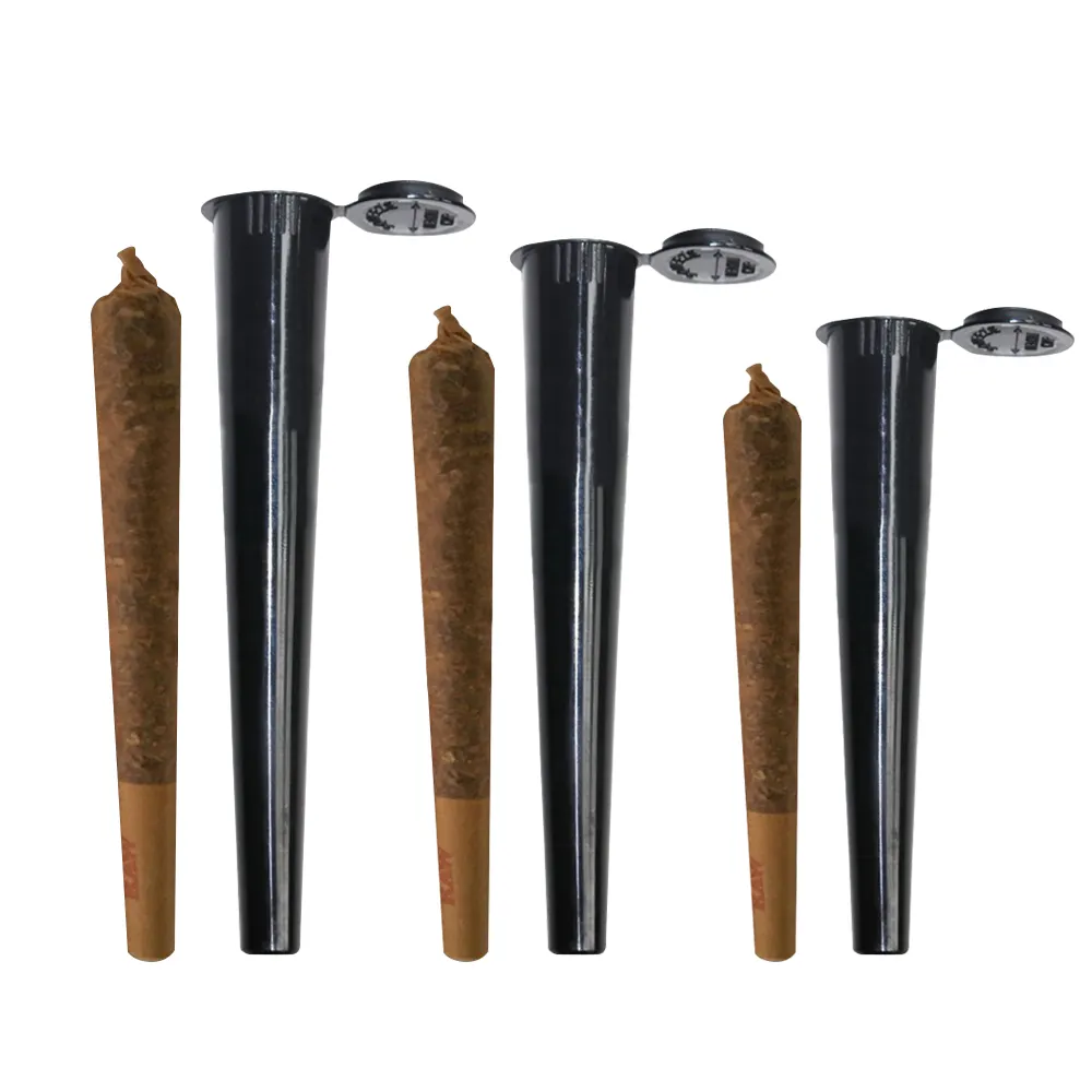 98mm 109mm 120mm Colorful Plastic Blunt Joint Container Pre Rolled Paper Cones Pop Top Tubes