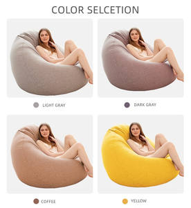 Puf con forma grande para interiores, conjunto de granos de café de gran tamaño con asiento doble, <span class=keywords><strong>sin</strong></span> <span class=keywords><strong>relleno</strong></span>, cómoda, silla - Product Image 3