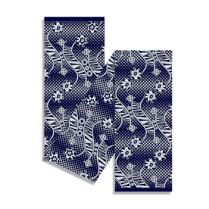 Tissu En Soie Africaine Et Motif Tissus Africains Broderie Tissu Vêtements Africains Couple Attire Tissu En Soie Africain <span class=keywords><strong>Bleu</strong></span> Noir - Product Image 5
