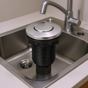 Kit d'interrupteurs pour évier à double sortie, chromé, 2 prises pour unité de traitement des déchets - Product Image 2