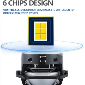 IDISON TI X5 Faro de coche 12V Mini luces de conducción con lente de proyector 6500K Temperatura de color Garantía de 2 años para motocicletas - Product Image 2