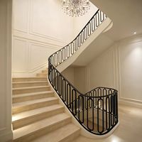 Rampe d'escalier moderne en fer forgé, main courante pour escalier en colimaçon, balustrade de balcon en fer forgé, peignable, sur mesure, directement de l'usine