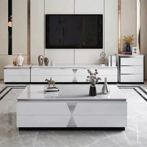 Support TV commercial, support d'affichage publicitaire pour téléviseur, support TV <span class=keywords><strong>en</strong></span> verre trempé avec tiroirs à vendre - Product Image 3