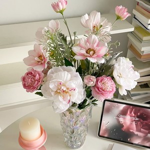 Bouquet de fleurs artificielles en soie rose, décoration de mariage, fleurs de simulation de 30cm-100cm pour la photographie de mariage et les accessoires de showroom - Product Image 4