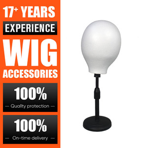 Venta al por mayor entrenamiento DIY soporte realista blanco humano poliestireno peluca maniquíes cabeza para peluca sombreros de exhibición - Product Image 1