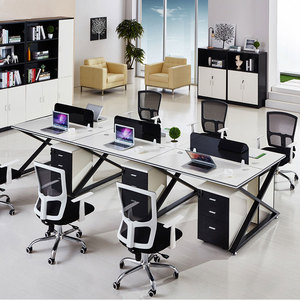 Modern Contemporary <b>Computer</b> Workstation Desk China Wholesale Modular Office Cubicle <b>Table</b> Partition Call Center - Product Image 4