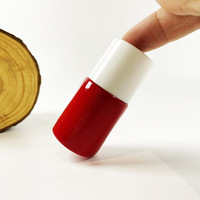 Flacon de vernis à ongles opaque en verre de 9 ml avec bouchon et pinceau pour base et couche de finition