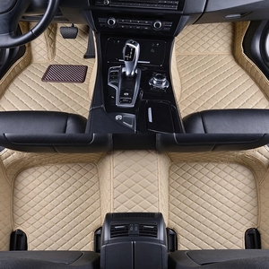 Tappetini Auto in Pelle per Fiat 500, Skoda Octavia 2, <span class=keywords><strong>Peugeot</strong></span> <span class=keywords><strong>208</strong></span>, Kia Sportage 2008, VW Passat B7/B8 - Product Image 2