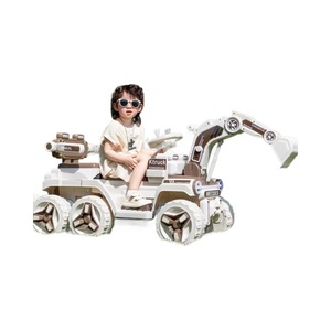 Excavatrice électrique, véhicule d'ingénierie, voiture jouet télécommandée à double siège, quatre roues motrices, grande taille, pour enfants de 2 à 4 ans - Product Image 5