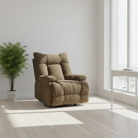 Fauteuil inclinable électrique SX-81656, design moderne, construction en tissu et contreplaqué, ressorts ensachés en coton densité 25, métal extensible