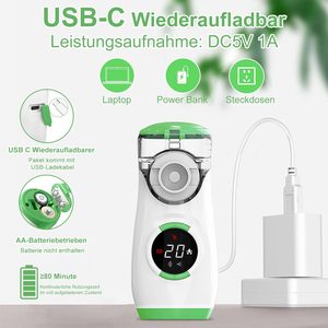 Fitconn Mới Hít phải thiết bị y tế xách tay Ống hít kỹ thuật số Máy phun sương cho trẻ em và người lớn - Product Image 2