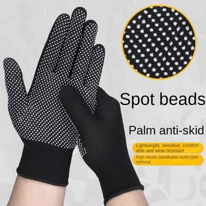 Guantes de Protección Laboral Súper Resistentes al Desgaste, Guantes de Trabajo para Obras de Construcción, de Hilo de Algodón, Nailon y Nitrilo, Antideslizantes, Tejidos - Product Image 1