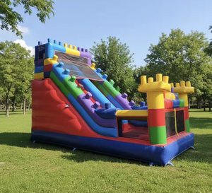 Toboggan gonflable géant personnalisé pour l'extérieur, toboggan gonflable de qualité commerciale, château gonflable pour jeux en plein air, location commerciale - Product Image 5