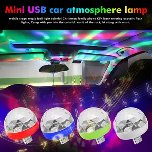 Bühne DJ RGB Strobe Magic Ball Mini Disco Licht USB Auto Atmosphäre Lampe Auto innere Umgebung Stern Licht LED
