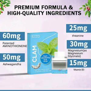 Tiras Orales de Ashwagandha Natural OEM/ODM para Adultos - Suplemento Dietético Vegano Bajo en Azúcar para Mejorar la Función Cognitiva y la Memoria - Product Image 3