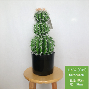 Grande <span class=keywords><strong>boule</strong></span> de <span class=keywords><strong>cactus</strong></span> artificielle en plastique Echinopsis Tubiflora Bonsaï pour décorations de mariage - Product Image 6