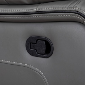 Hot Selling Hohe Qualität Niedriger Preis Echtes Leder Drehbarer manueller Recliner Anpassbarer Lounge-Stuhl aus grauem Leder - Product Image 5