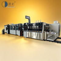 Machine FFG à grande vitesse pour la fabrication de boîtes en carton ondulé, impression flexographique 2-6 couleurs, découpe et pliage avec plieuse-colleuse intégrée