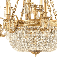 Lustre en cristal traditionnel français pour hôtel, villa, salon, luxe, vintage, classique, en laiton massif, luminaires sur mesure