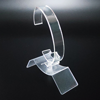 Présentoir de montre en plastique Transparent pour hommes, taille personnalisée, 1 pièce, support en C anneau, bijoux, à la mode
