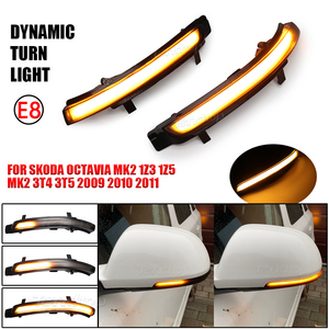 Luces de señal de giro dinámicas para espejo retrovisor LED para <span class=keywords><strong>Skoda</strong></span> <span class=keywords><strong>Octavia</strong></span> <span class=keywords><strong>1Z3</strong></span> 1Z5 Superb 3T4 3T5 09-14 lámparas de indicadores Secuenciales - Product Image 5