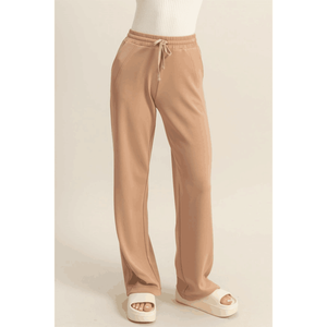 <span class=keywords><strong>Pantalon</strong></span> coupe droite taille haute avec cordon de serrage pour femmes - Product Image 6